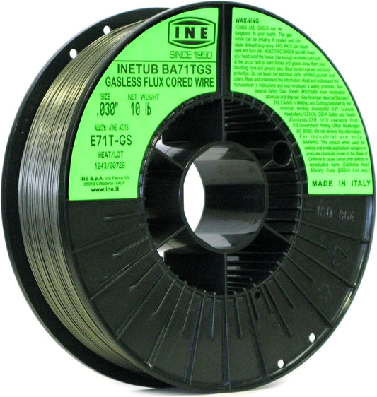 INETUB BA71TGS .030-Inch on 10-Pound Spool Carbon Steel Gasless Flux Cored Welding Wire